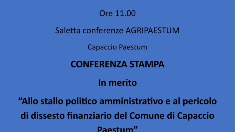 Capaccio Paestum: FI su situazione politico-amministrativa, conferenza stampa