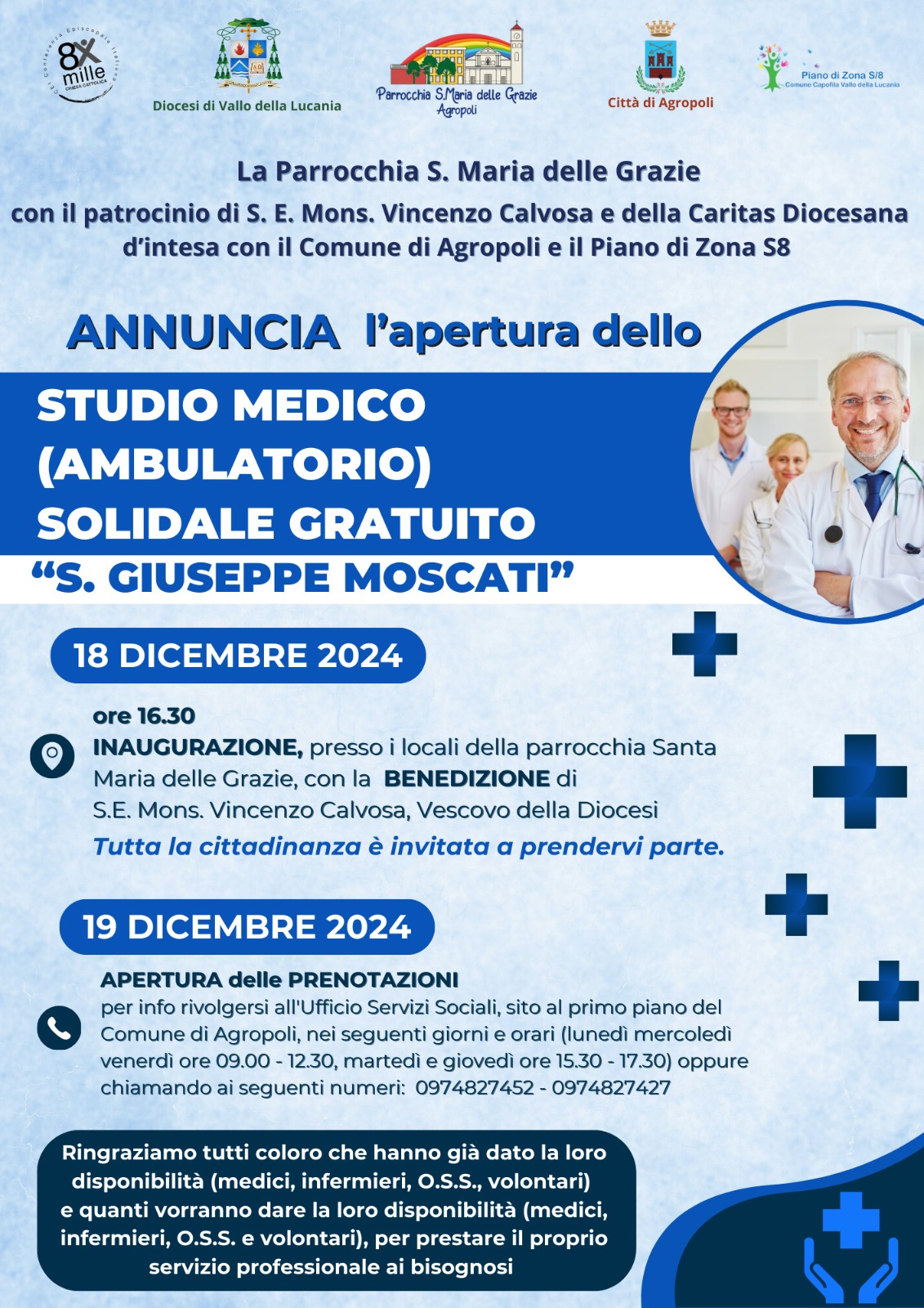 Agropoli: inaugurazione Studio Medico solidale