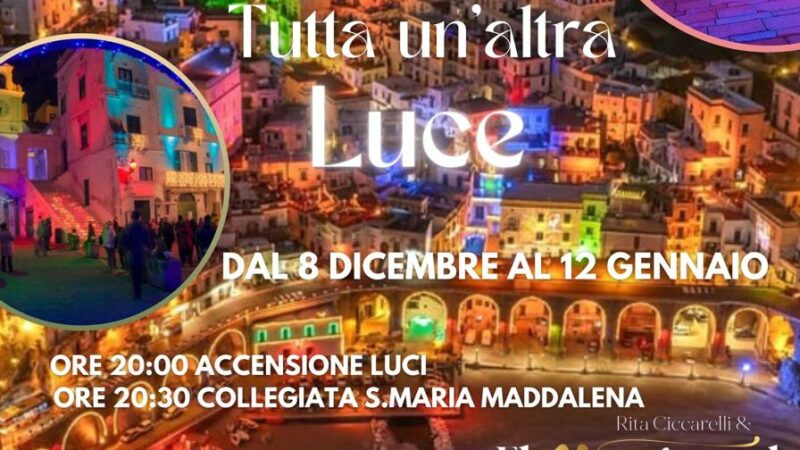 Atrani: accensione luci artistiche natalizie