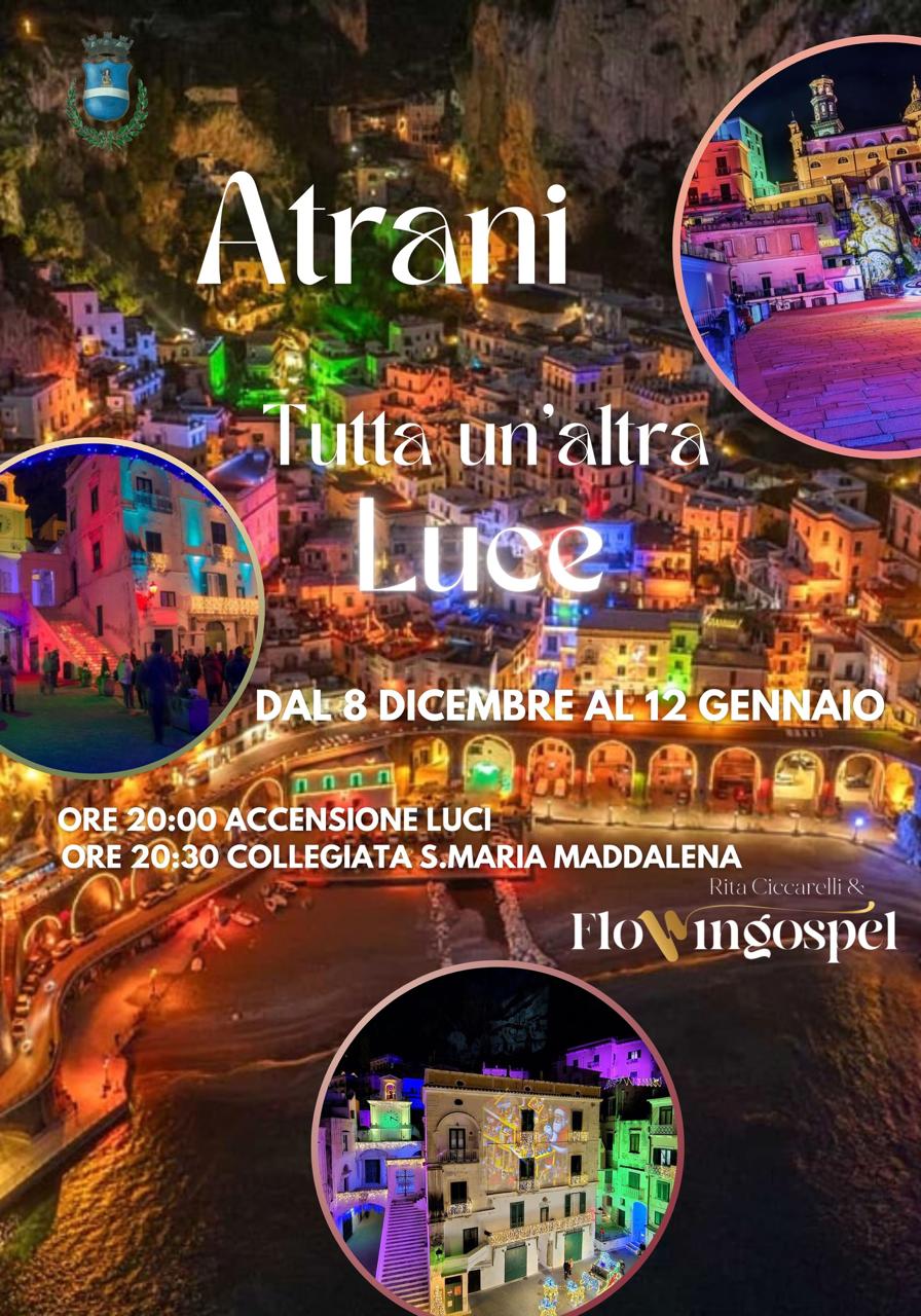 Atrani: accensione luci artistiche natalizie