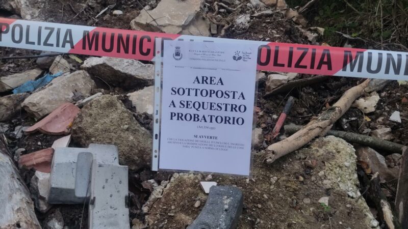 Roccadaspide: scoperta e sequestrata discarica  abusiva