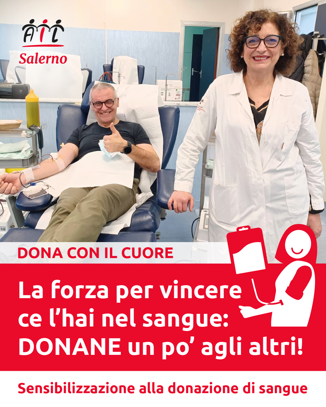 Salerno: Ail, Dona con il cuore, sensibilizzazione a donazione sangue