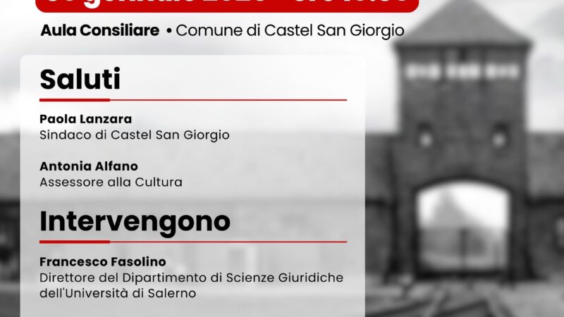 Castel San Giorgio: convegno commemorativo su Shoah aperto a studenti