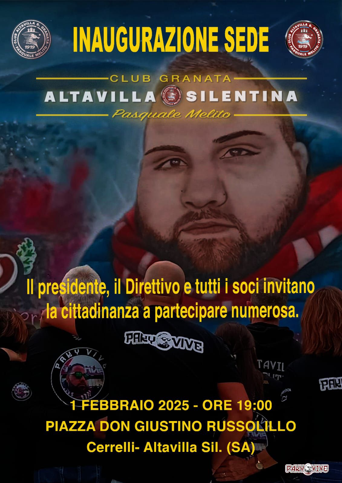 Altavilla Silentina: inaugurazione sede Club Salernitana a Pasquale Melito