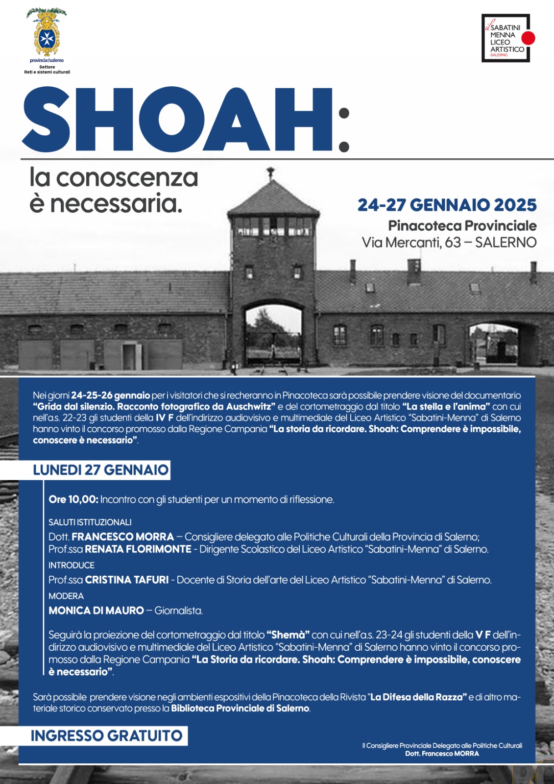 Salerno: 4 giorni su Shoah a Pinacoteca Provinciale