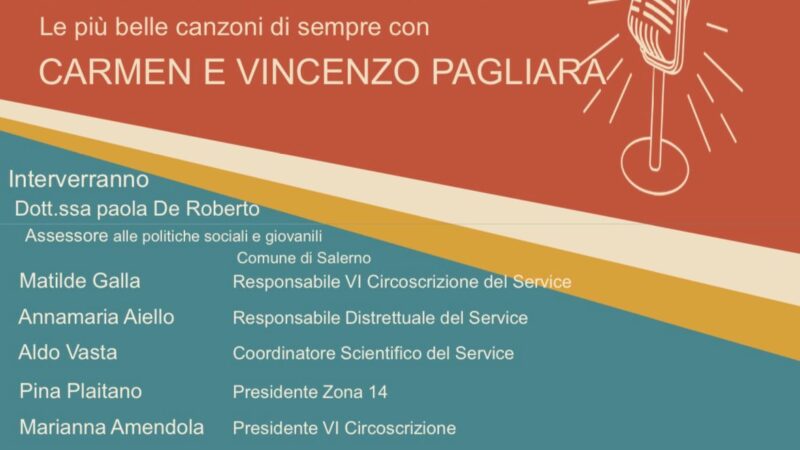 Salerno: Lions, a Centro Sociale “Un sorriso in musica” con Carmen e Vincenzo Pagliara   