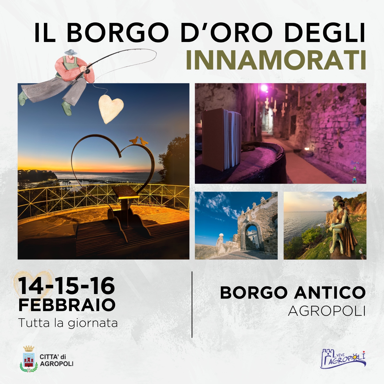 Agropoli: San Valentino a Borgo d’oro degl’ innamorati