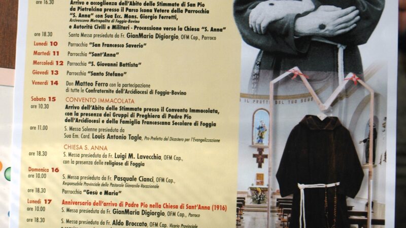 Foggia: arriva saio di Padre Pio che avrebbe 109 anni, ma non li dimostra affatto!