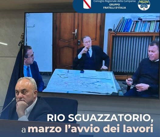 Regione Campania: consigliere Carpentieri su avvio lavori I lotto Rio Sguazzatorio