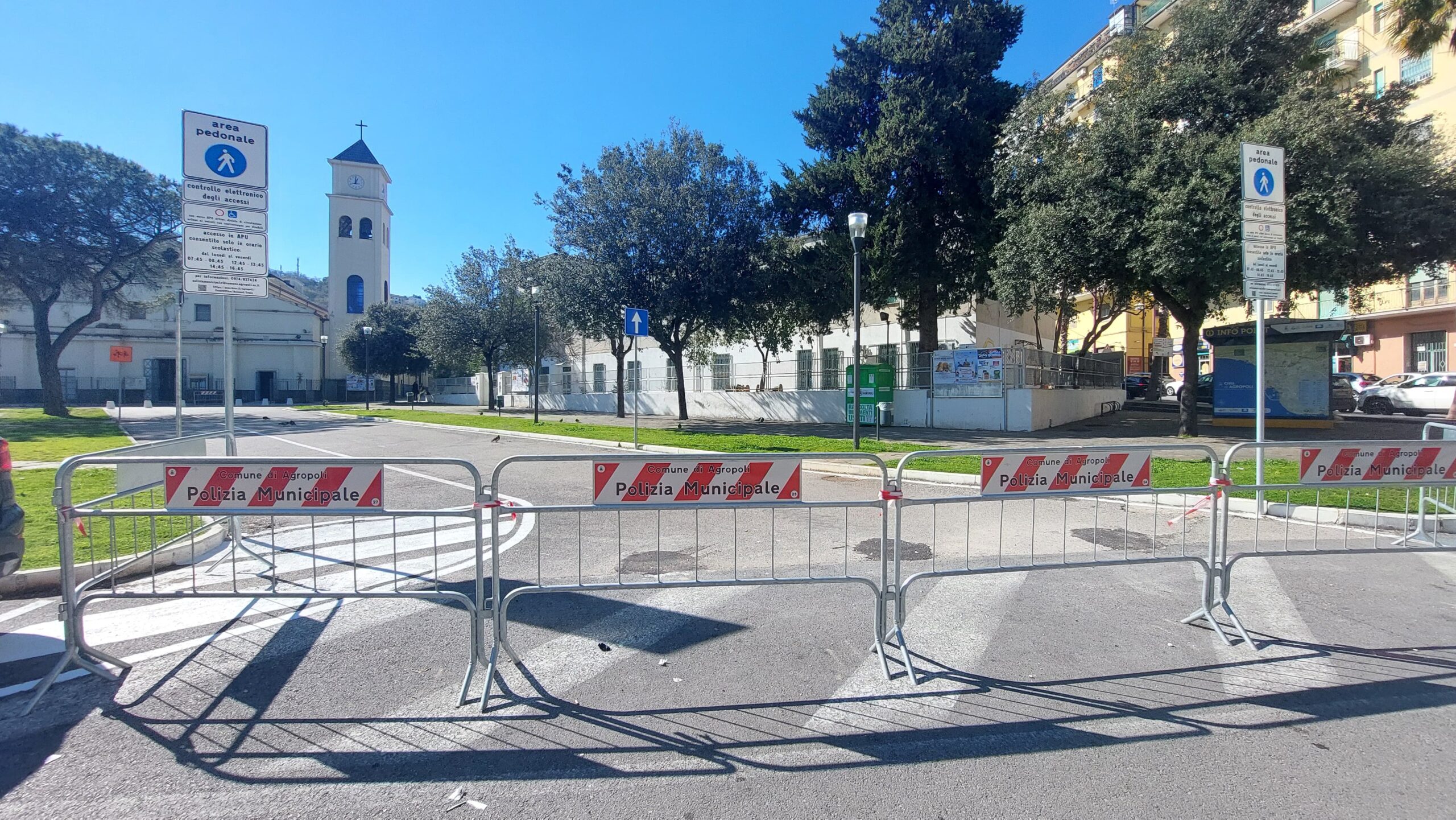 Agropoli: nuova viabilità in Piazza della Repubblica a tutela alunni