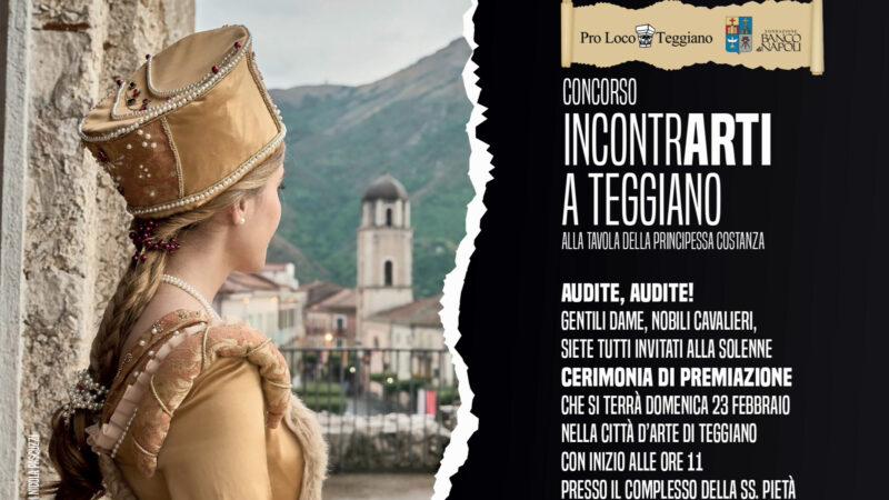 Teggiano: Pro Loco, premiazione “IncontrArti a Teggiano – Alla Tavola della Principessa Costanza”