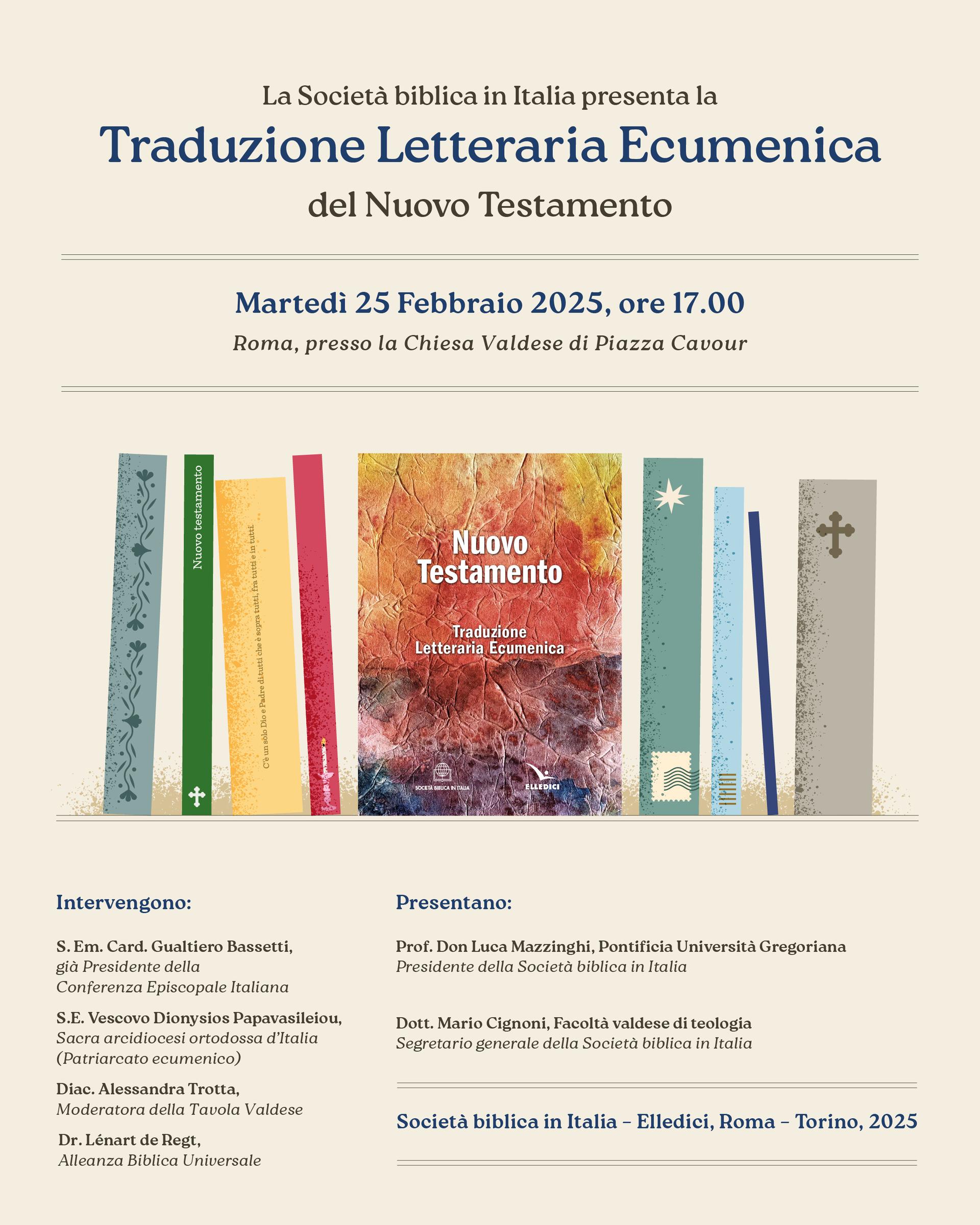 Roma: Sibi, presentazione Traduzione Letteraria Ecumenica del Nuovo Testamento