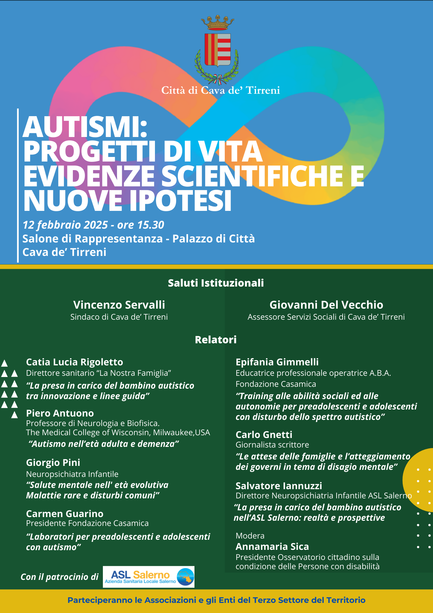 Cava de’ Tirreni: Autismi, progetti di vita evidenze scientifiche e nuove ipotesi