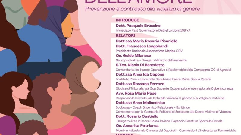 Capaccio Paestum: Lions Club, convegno su Femminicidio e prevensione a violenza di genere