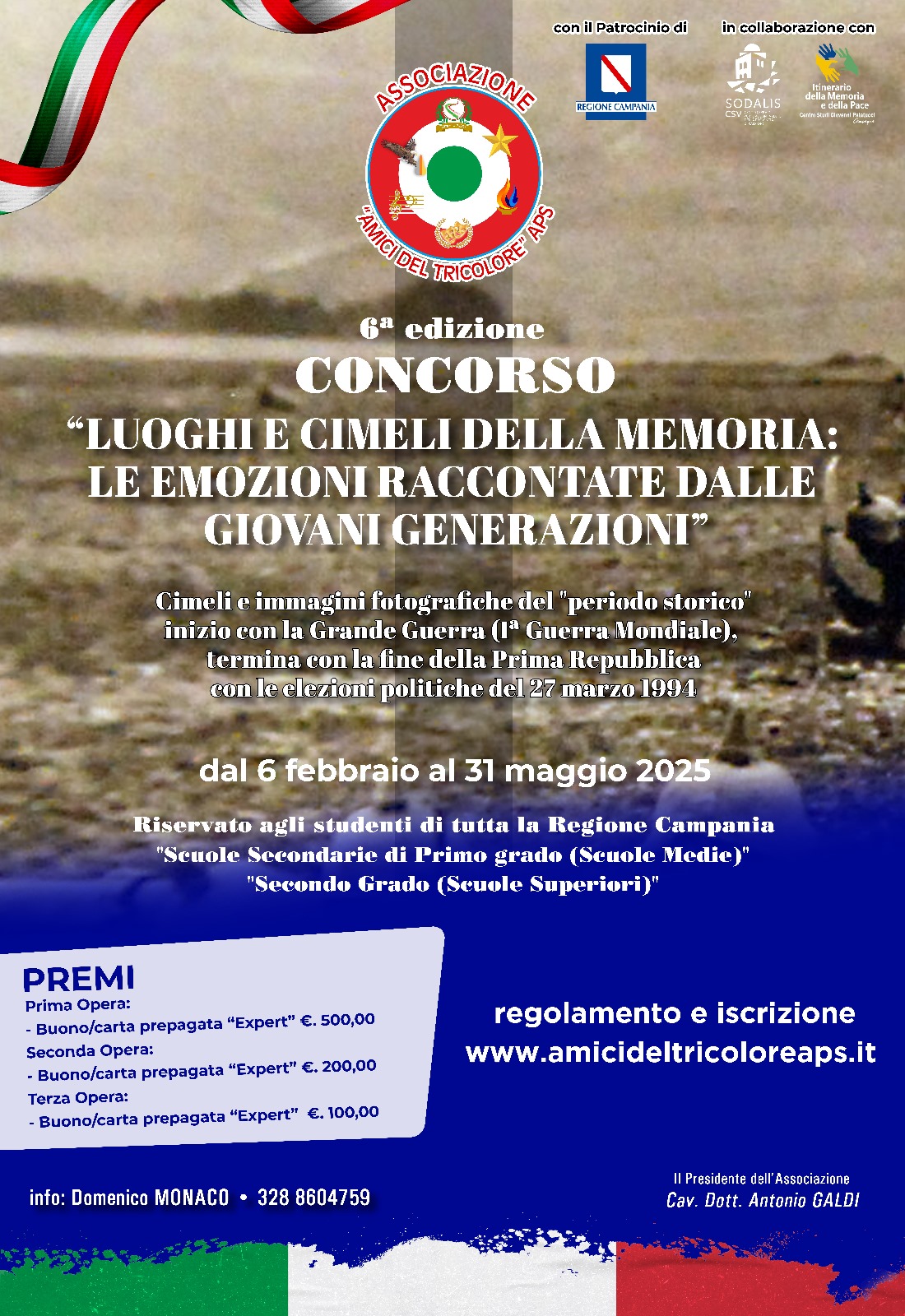 Salerno: Associazione Nazionale Amici del Tricolore, concorso storico