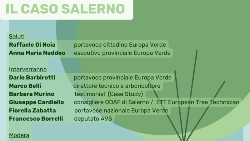 Salerno: Europa Verde, convegno “Gli Alberi nell’ecosistema Urbano”