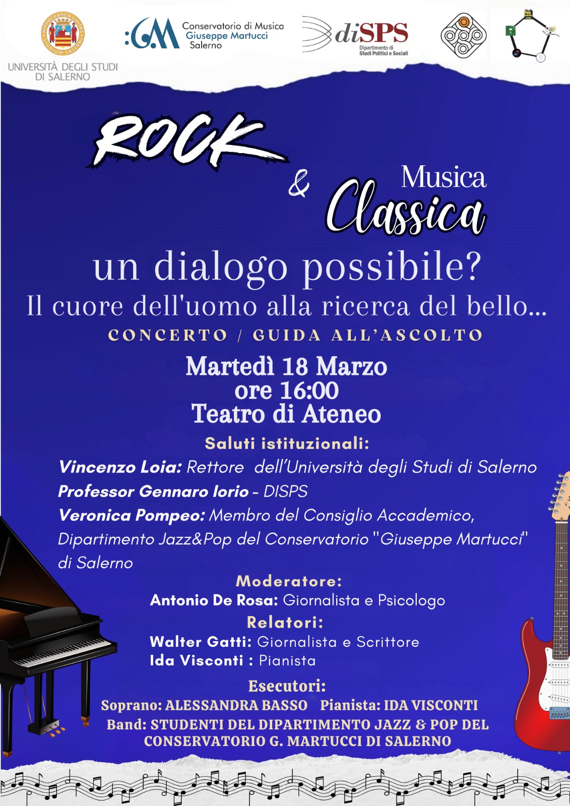 Salerno: Ateneo, a Teatro “Rock & Classica: un dialogo possibile?” – Concerto e guida all’ascolto