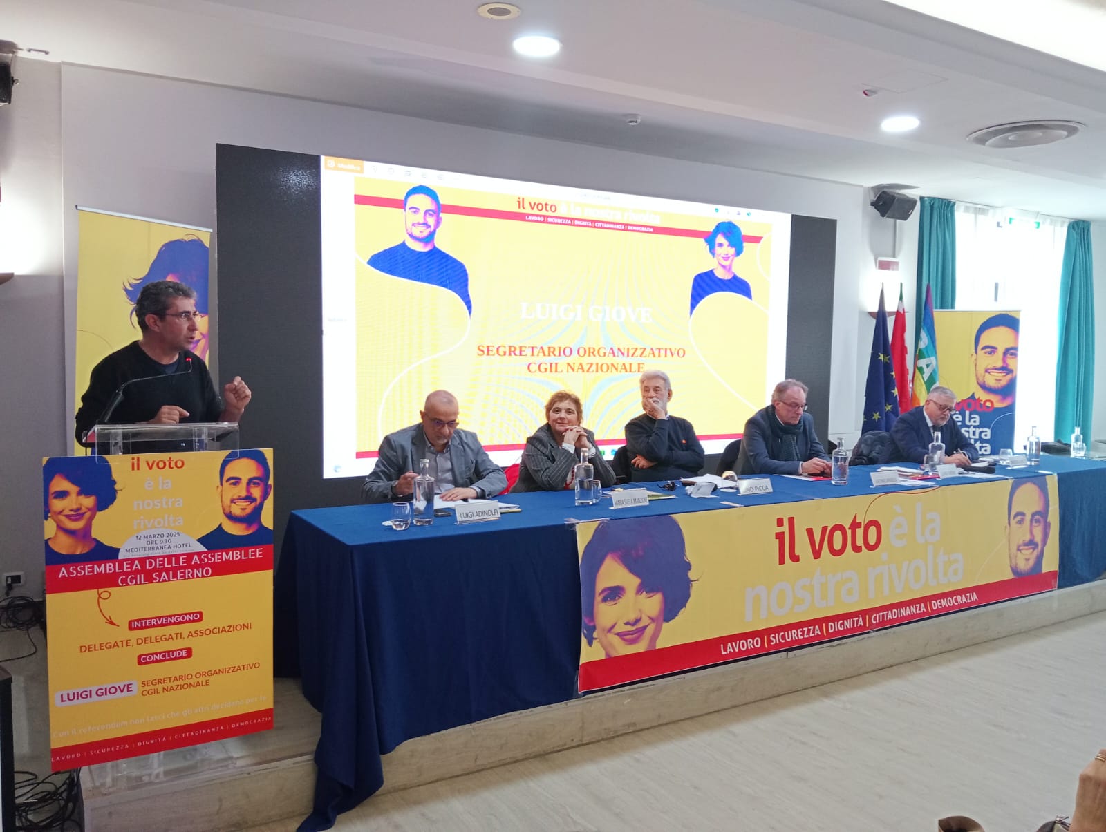 Salerno: grande partecipazione ad Assemblea delle Assemblee CGIL, dibattito su referendum lavoro  