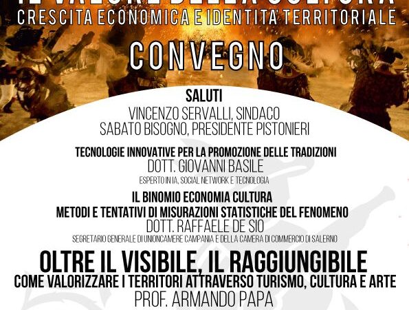 Cava de’ Tirreni: 50° Pistonieri Santa Maria del Rovo, convegno “Il valore della cultura: crescita economica e identità territoriale”