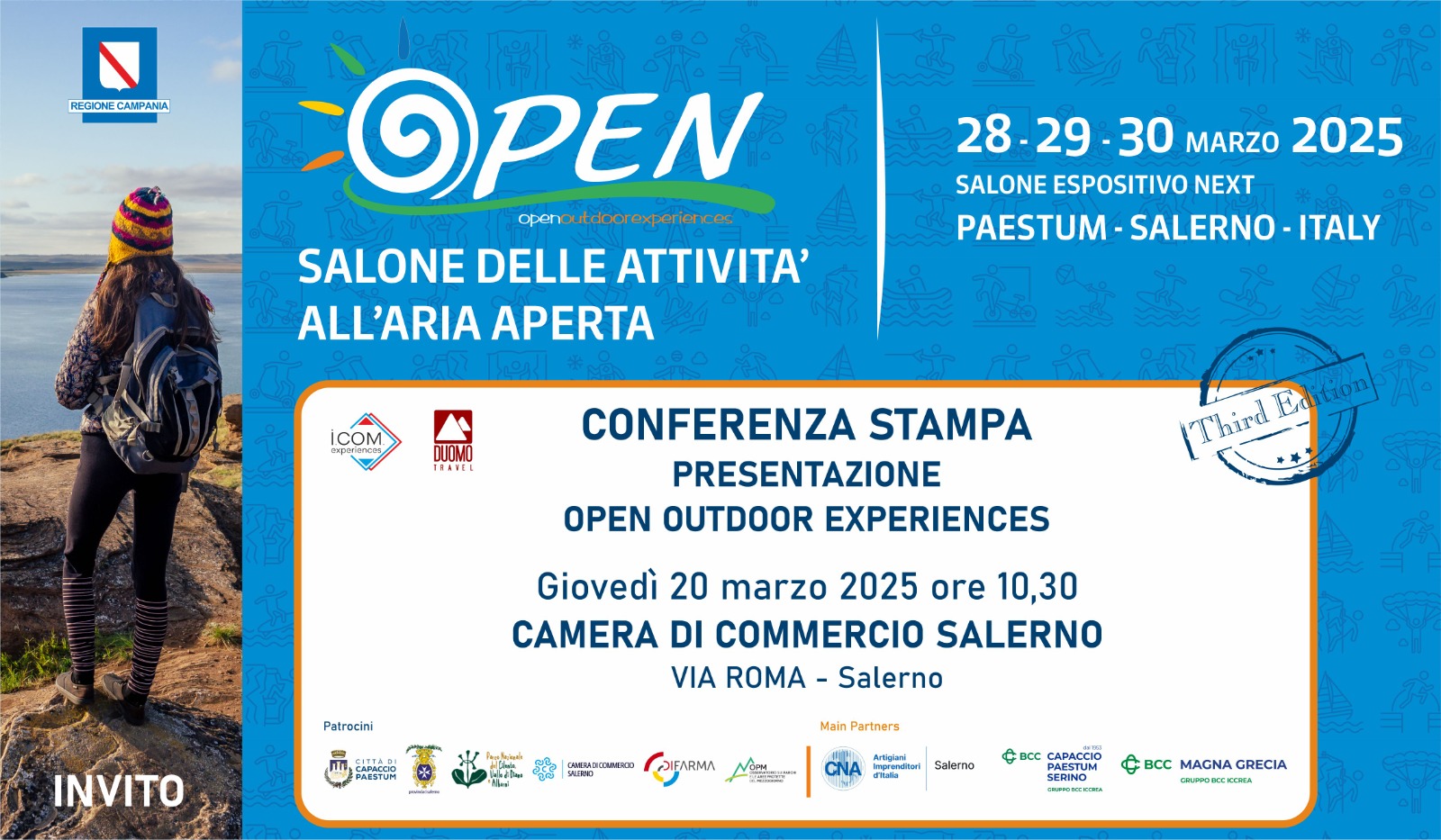 Salerno: III ediz. Open Outdoor Experiences, conferenza stampa