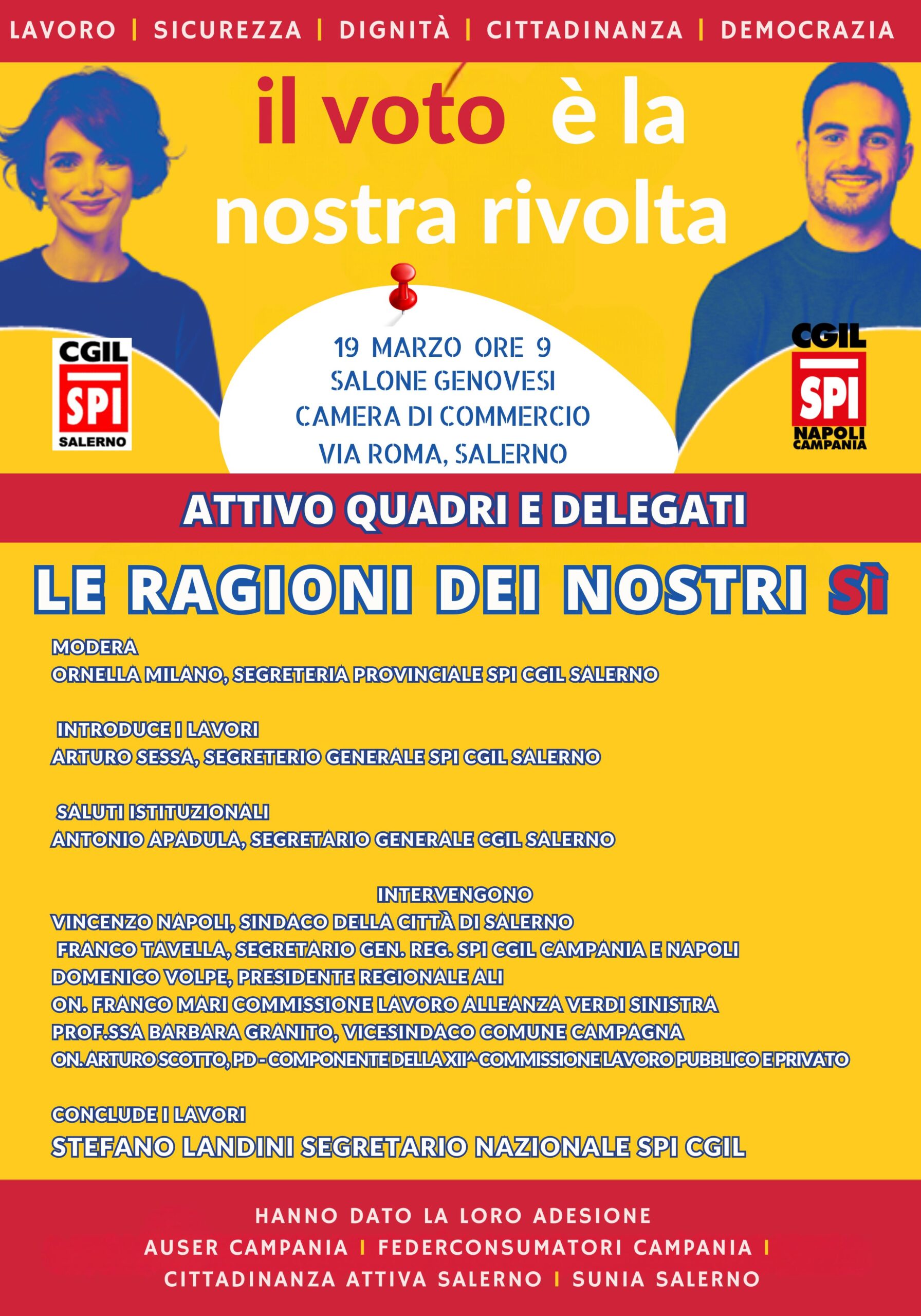 Salerno: SPI Cgil “Voto nostra rivolta, attivo Quadri e delegati su referendum”